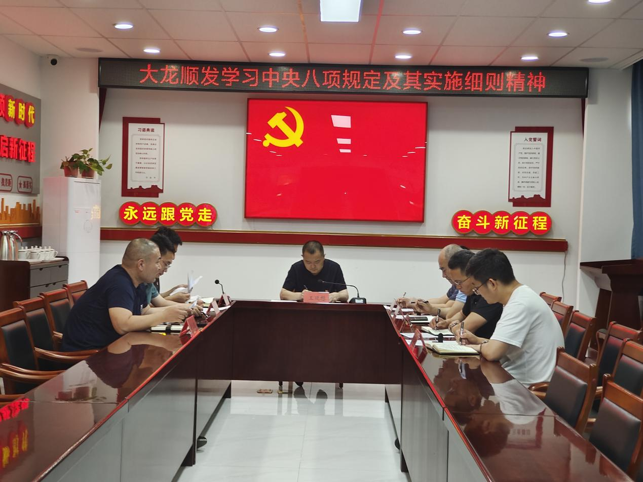 乐动体育顺发党支部开展深入贯彻中央八项规定精神学习教育专题学习